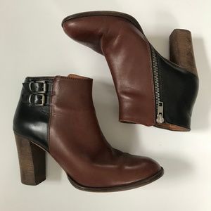 Madewell Booties in Brown and Black